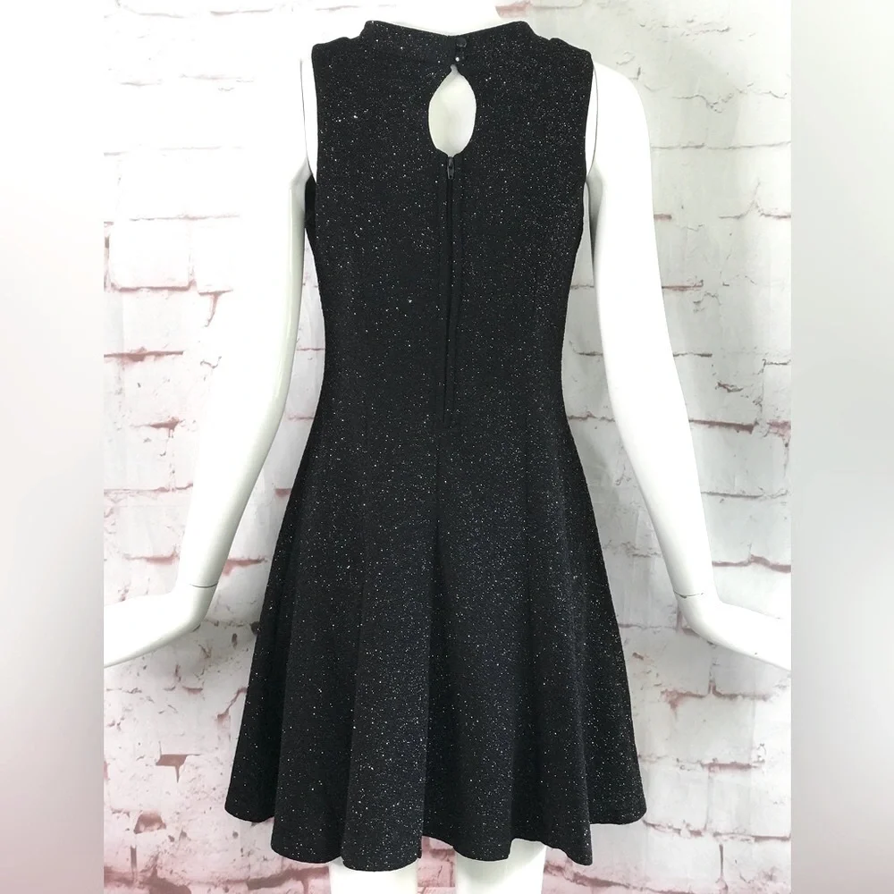ZUNIE Multicolored Sparkly Black A-Line Keyhole Neck Party Dress GIRLS 16